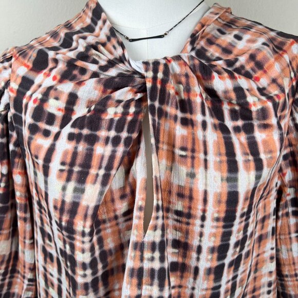 JOIE Lyell Twist Front Printed Cotton Top - Picture 5 of 12